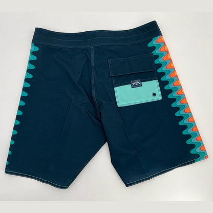 $60 Billabong D Bah Placement 19" Board Shorts - #43860-Multi Teal-Size: 30W-New