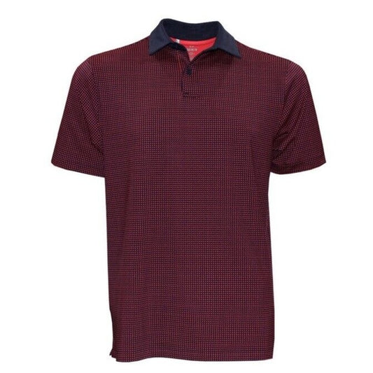 $78 Under Armour Golf Men's T2 Half Moon Polo Shirt- Navy/Orange- Small-New Tag