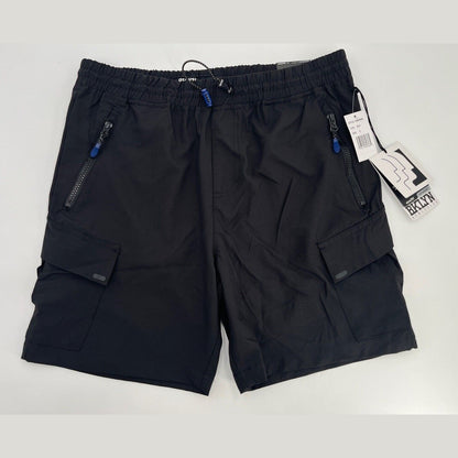 $49 BKLYN Athletics Men’s 7" Shorts Ultimate Cargo Pockets-Black- Small-New Tag