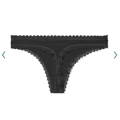 3 Pack Calvin Klein Flirty Thong Panty -2,Black,1 Print -XLarge - QD3705 - New