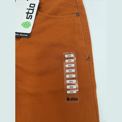 $100 Stio Men’s Organic Rivet Canvas Utility Pants- Saddle- Size 30 Short-New