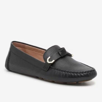 Cole Haan Women's Evelyn Bow Driver Driving Style Loafer -Black-7M (B) - New