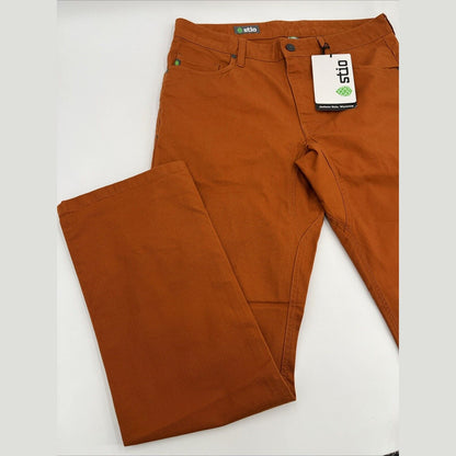 $100 Stio Men’s Organic Rivet Canvas Utility Pants- Saddle- Size 30 Short-New