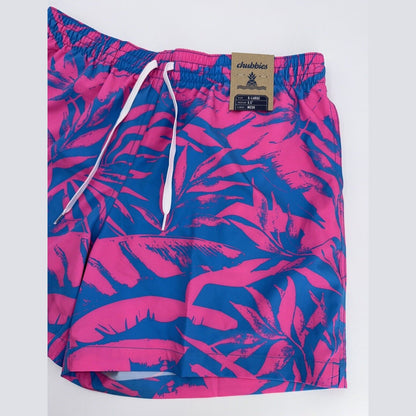 $70 Chubbies The Palm Springers 5.5" Inseam Swim Trunks-Pink/Blue-XLarge-New Tag