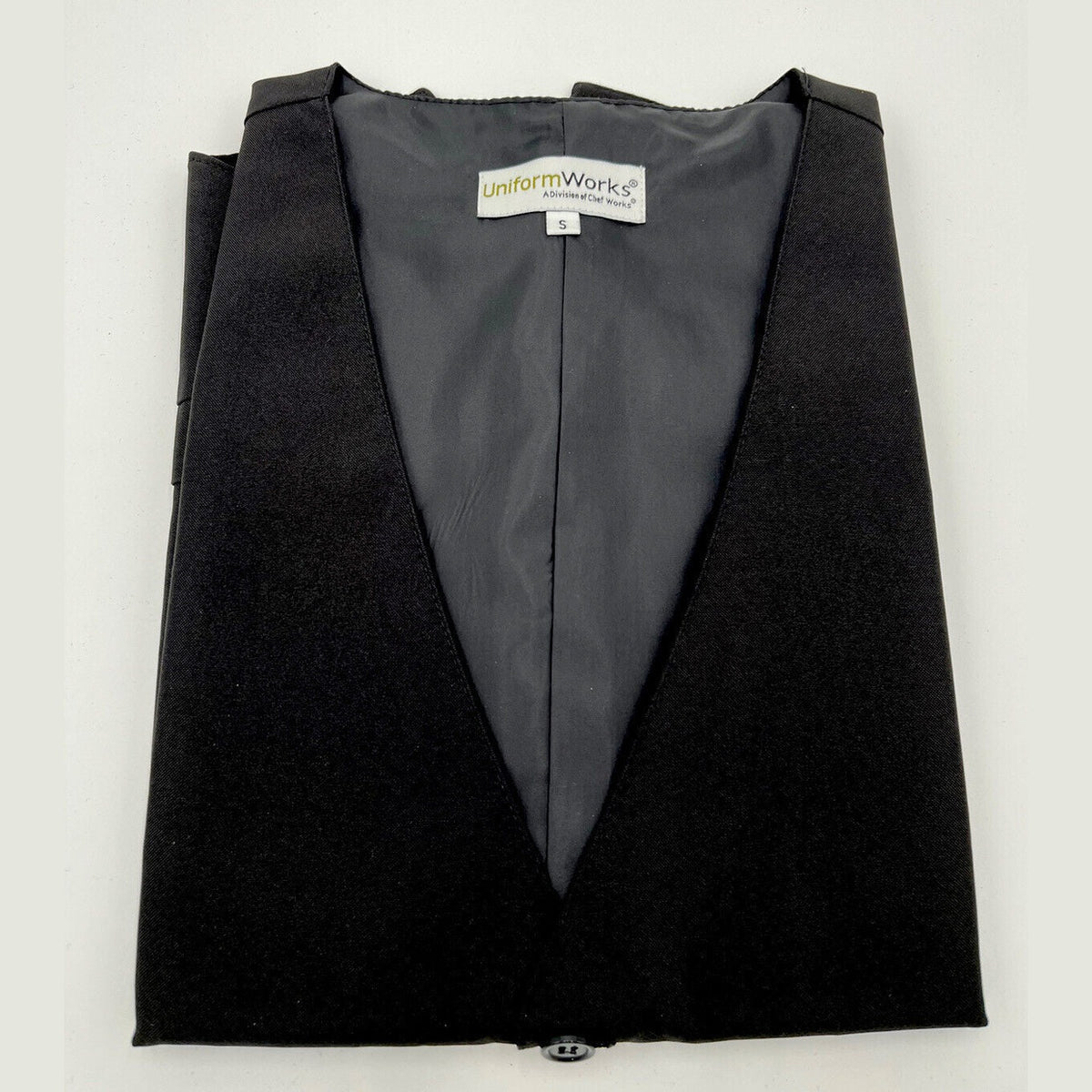 Uniform Works Men’s CLASSIC Fit Vest/Pockets RESTAURANT WAITER SERVER-Small-New