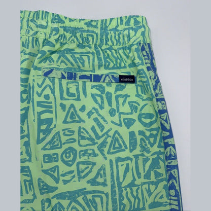 $70 Chubbies The Shakedowns 5.5" Inseam Swim Trunks-Green Blue -Large -New Tag
