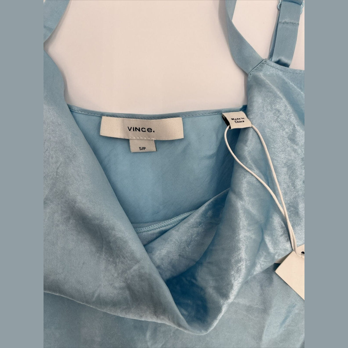 $325 Vince Women’s Cowl Cami Top - Sky Blue - Small - New Tags