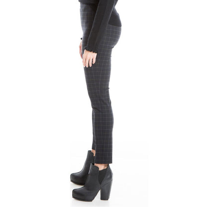 Max Studio High Waist Skinny Leggings- Black Gray Plaid-Medium- NWT - $98 MSRP