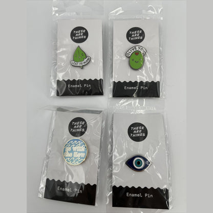 These Are Things Combo Lot Of 4 Enamel Pin Sets, Combo - New! Best Price