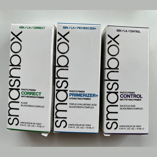 Smashbox Photo Finish Primer - Lot Of 3 - Control,Primerizer,Correct 0.33oz- NEW