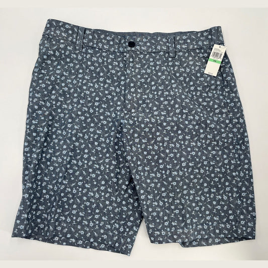 $50 Izod Men’s Classic Fit Printed 8” Shorts - Bijou Blue - 34W - New Tags