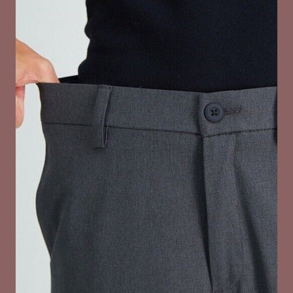 Haggar Men’s Cool Right Performance Flex Slim Fit Flat-Front Pants-Black-32Wx32L