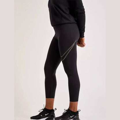 $60 Nike Women’s Premium High-Waisted Shine Leggings (FB8766-010)-Black-Small