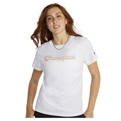 Champion Women's Classic Graphic Soft T-Shirt  - White - Medium - New Tags
