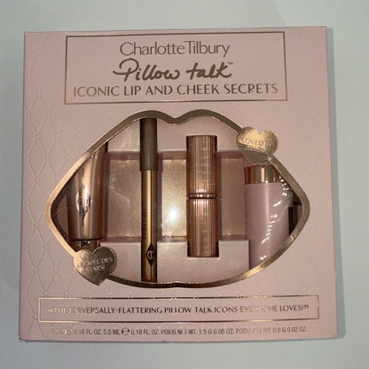 NEW Charlotte Tilbury Pillow Talk Iconic Lip & Cheek Secrets 4 Piece Holiday Set