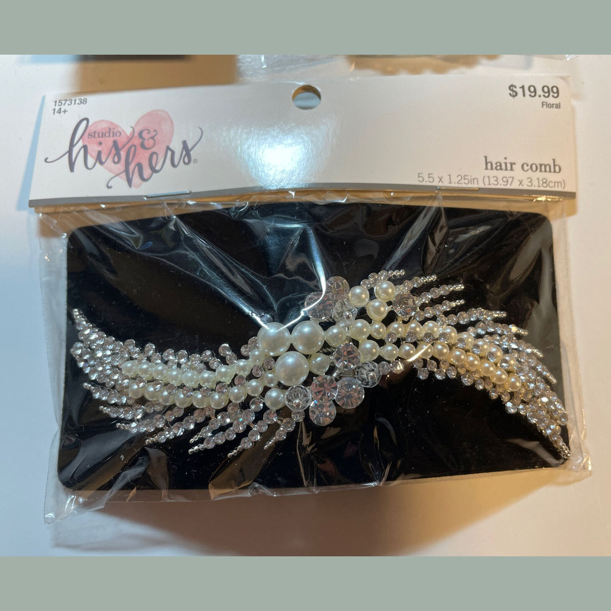Combo Lot 3 PCs Studio His & Hers WEDDING Set: EARRING - HAIR COMB - Bracelet