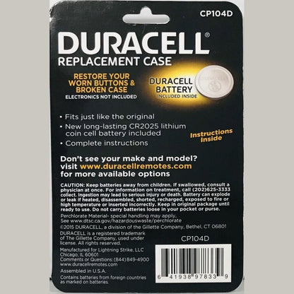 Honda Duracell Replacement Case CP104D Restore Your Worn Buttons & Broken Case