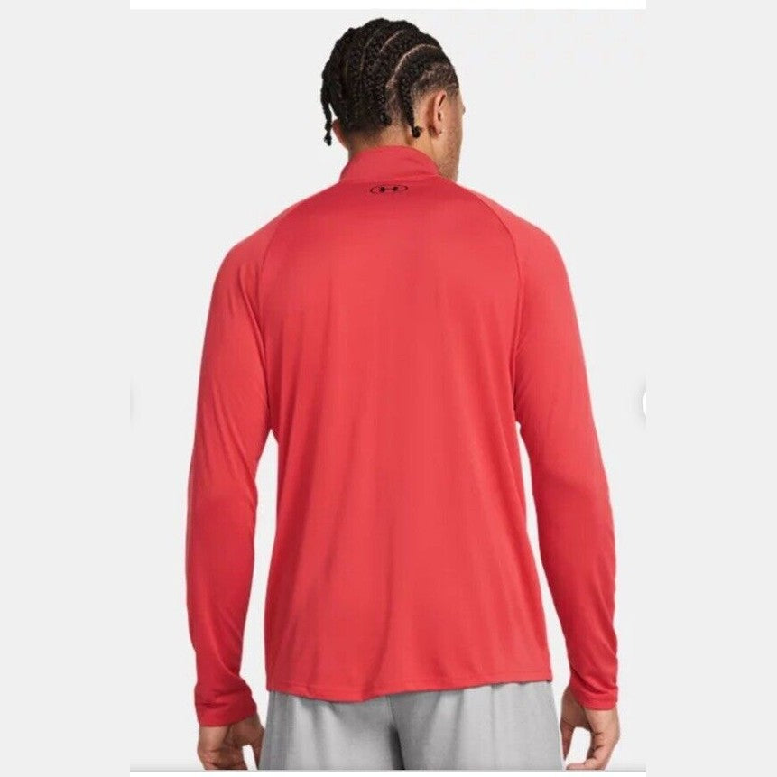 Under Armour Men's Tech 2.0 Half-Zip Top Pullover - Red - Medium- New Tag $45