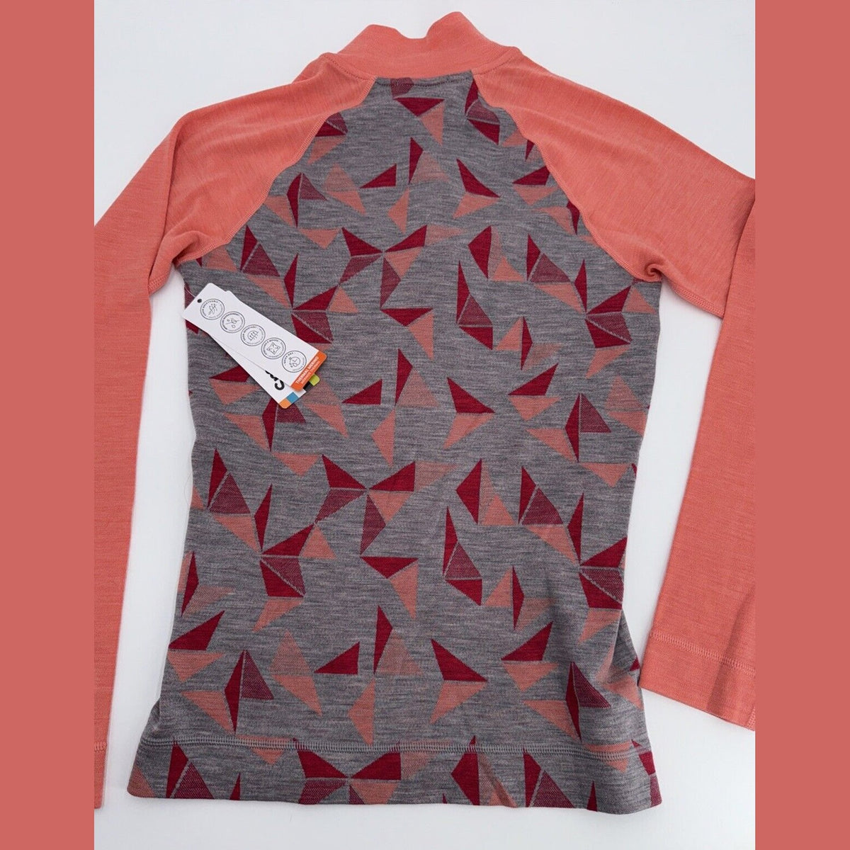 $130 Smartwool Women’s Intraknit Thermal Merino Base Layer 1/4 Zip-Coral-Small