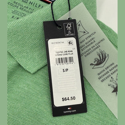 Tommy Hilfiger Men’s Justin Reg Fit Polo Shirt - Light Green -Small-MSRP $64.50