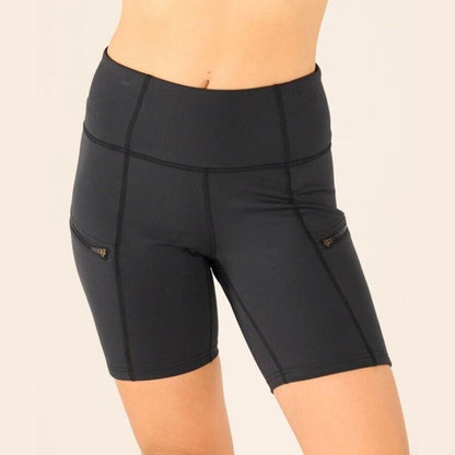 $59 Sherpa Women's Sahasa Stretchy Active Sporty Shorts- Black- Medium- NWT