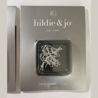 Lot Of 3 HILDIE & JO Fish Hook Ear Wires Silver Plated 10 Piece 1165-4555