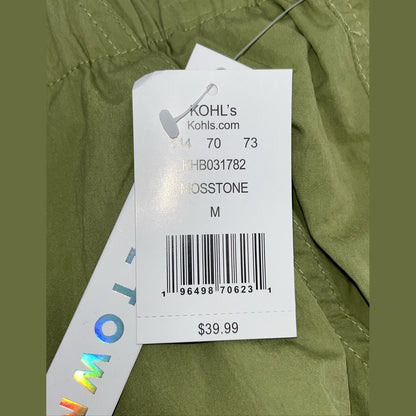 $40 Tinseltown Juniors D-Ring Parachute Pants - Moss Stone Lime - Medium -NWT