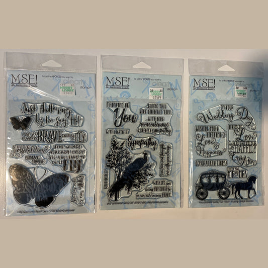 Lot Of 3 MSE! My sentiments exactly￼ Poly Clear Photopolymer Stamps - Combo Lot