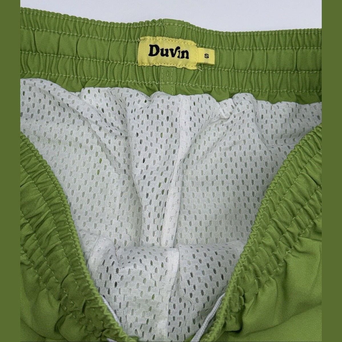 $65 Duvin Design Men's Design Swim Trunk Shorts - Lime Green - Size: Small-NEW