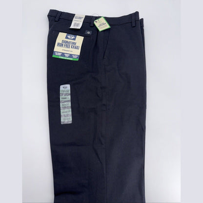 Dockers Men’s Signature Iron Free Khaki Pants, Straight Fit- Black- 32W 30L- NWT