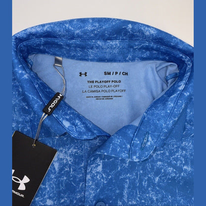 $70 Under Armour Men’s Playoff 3.0 Polo Print Shirt- Royal Blue - Small- New
