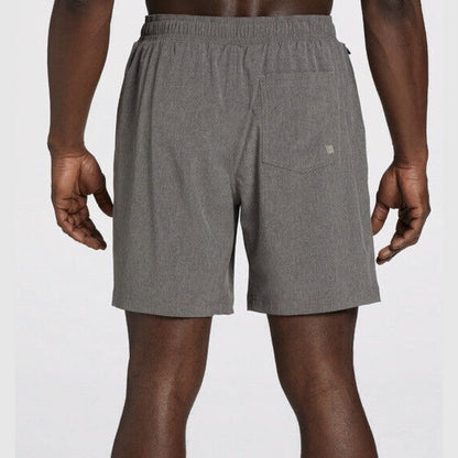 VRST Men's 7 Inch All-In Athletic Shorts-Warm Mushroom Heather-Small-New Tag $55