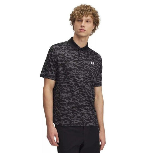 $60 Under Armour Men’s Matchplay Polo Golf Shirt 1377377-Camo Black -Medium- New