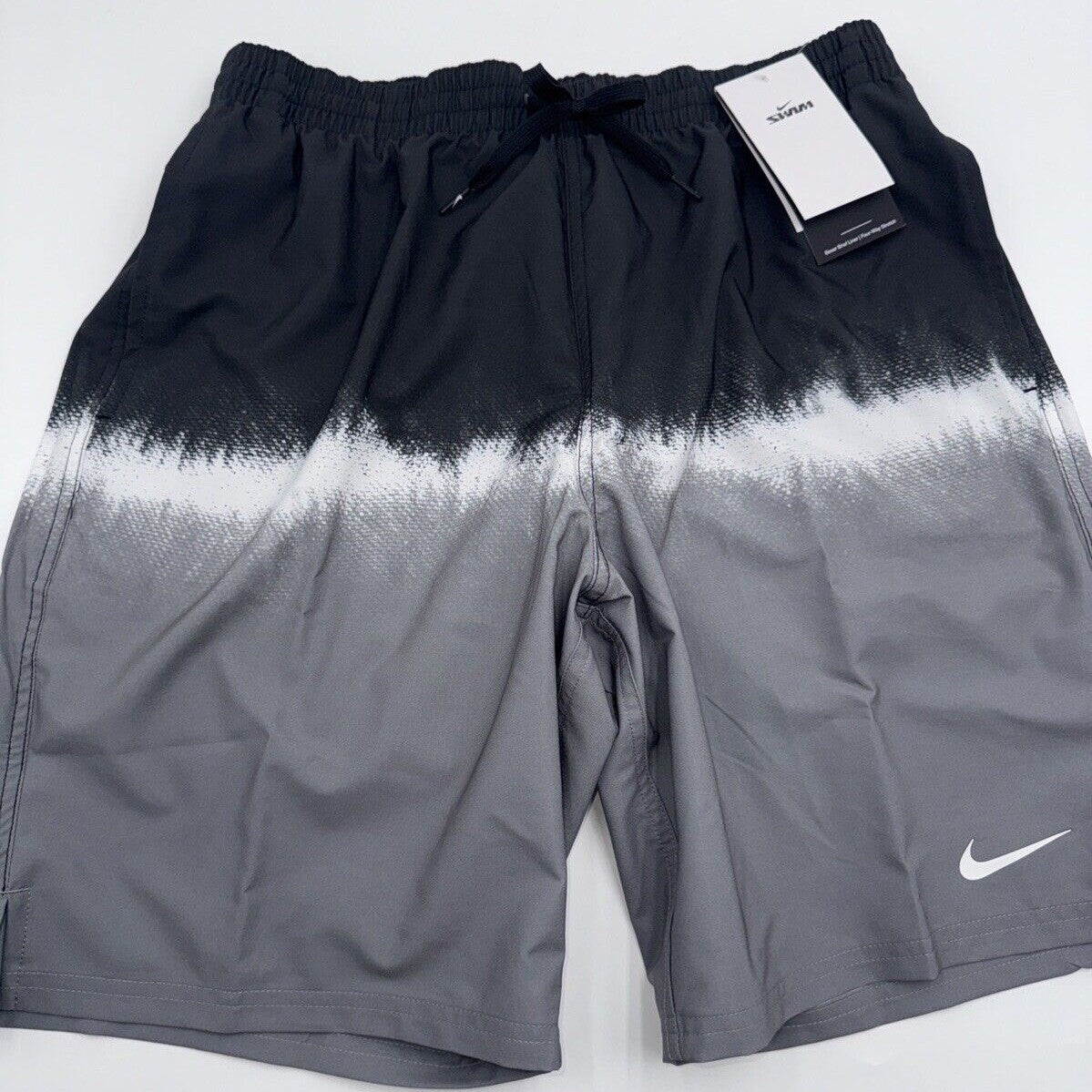 NIKE Men’s Shorts Swim Trunks NESSF547 Ocean Volley 9”- Grey/Blk -Medium -New