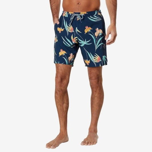 $60 Vissla Men’s Shoots Ecolastic Volley 17.5” Board Shorts-  Navy - Small -New