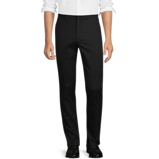 Murano Evan Extra SlimFit FlatFront Tapered Leg Chino Dress Pants-Black- 29W 30L