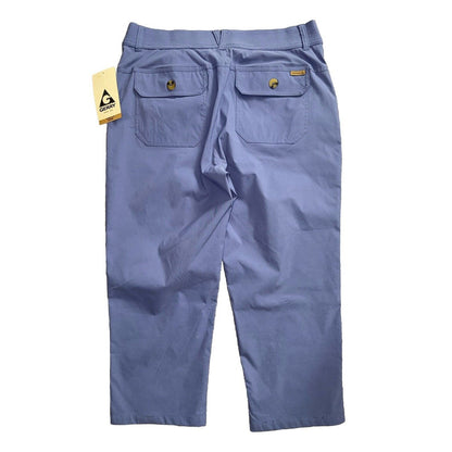 $75 Gerry Women's Lake Revive Stretch Capri Pants- Echo Blue- Medium- New Tag