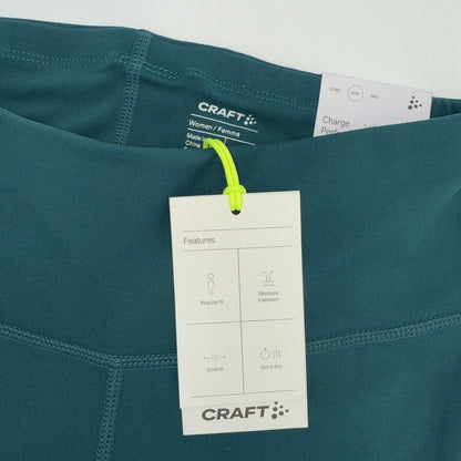 $78 Craft Women’s Running ADV Essence Perforate Tights - Opal Green- Medium-New