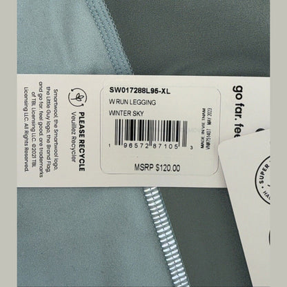 $120 Smartwool Women's Run Legging  - Winter Sky - XLarge - New With Tags