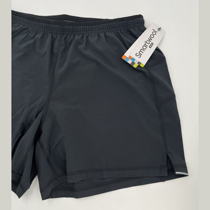 $65 Smartwool Men's Active Lined 5" Running Shorts -Black-Small -NEW