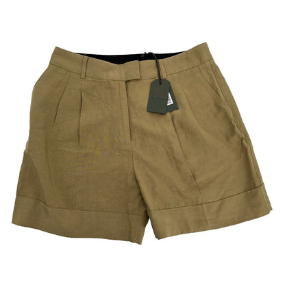 $148 AllSaints Women’s Linen-Blend Deri Lyn Pleated-light Khaki-Size: 14-New Tag