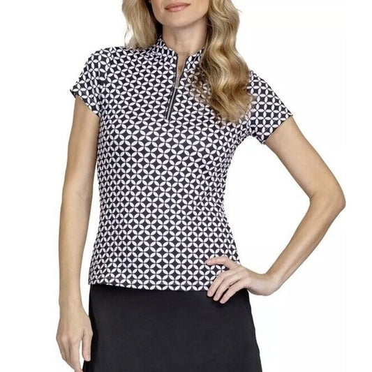 Tail Women's Short Sleeve Mock Neck 1/4 Zip Golf Polo -Perfect Round- XSmall NWT