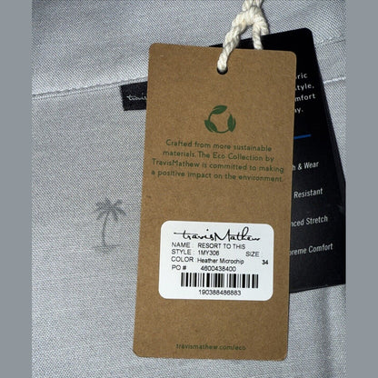 $89 Travis Mathew Men's Resort to This Golf Shorts Stretch-Gray-  Size: 34W-New