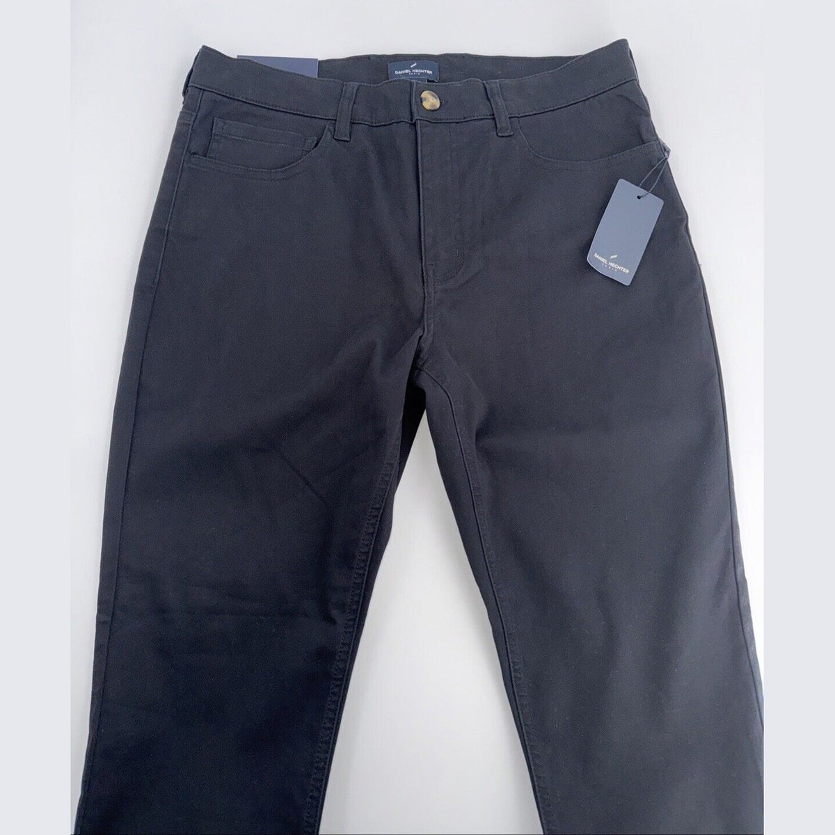 $99 Daniel Hechter Straight Fit Chino 5 Pocket Pants Jeans-Black- 32W 30L-New