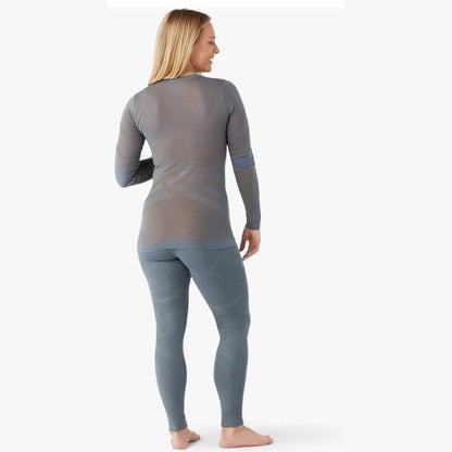 $130 Smartwool Women’s Intraknit Activ Merino Base Layer Top-pewter Blue-XLarge