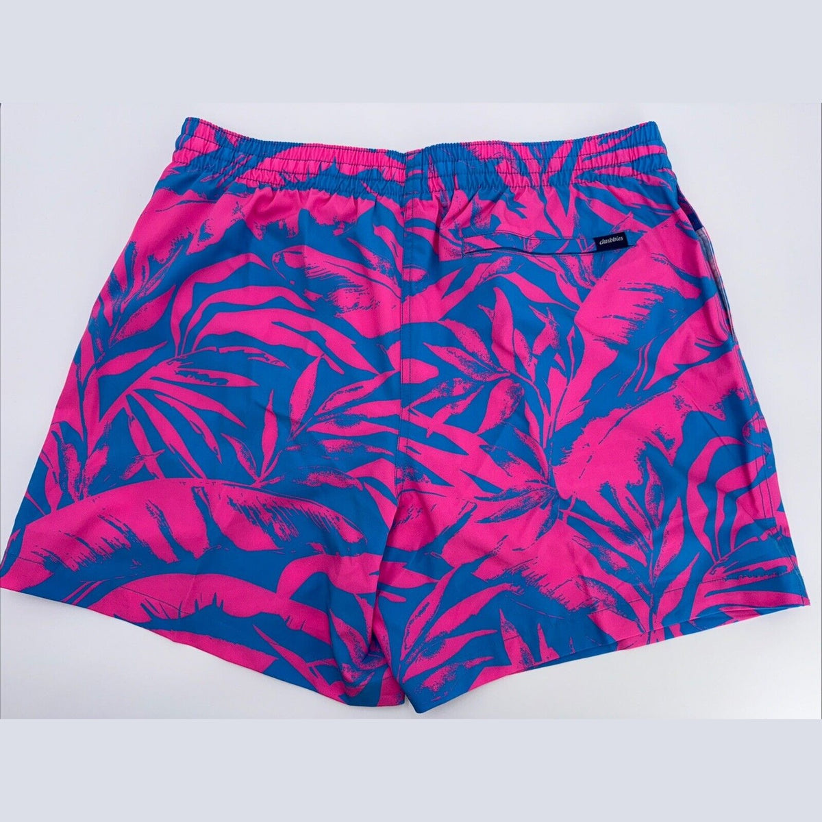 $70 Chubbies The Palm Springers 5.5" Inseam Swim Trunks-Pink/Blue-XLarge-New Tag