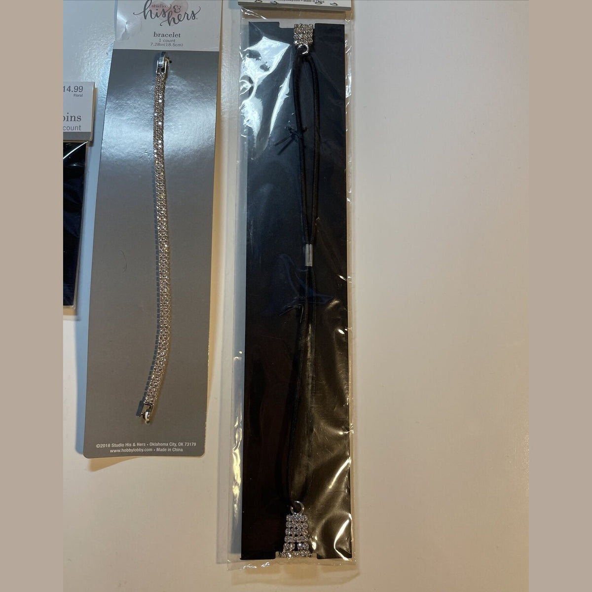 Combo Lot 3 PCs Studio His & Hers WEDDING Set: Hair Pins - Headband - Bracelet