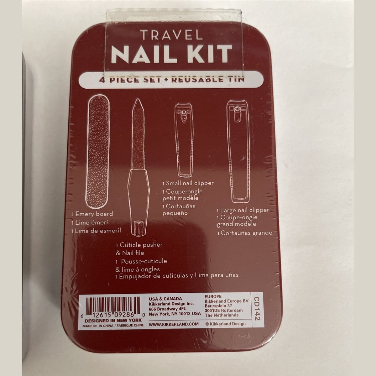 Lot Of 2 Kikkerland (1) Gentlemens Beard Kit (1) Nail Kit - Great Christmas Gift