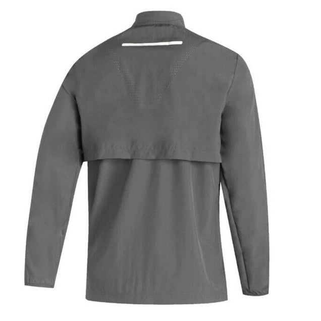 $75 Adidas Men’s - Sideline Long Sleeve ¼ Zip Pullover Jacket- Grey- Medium