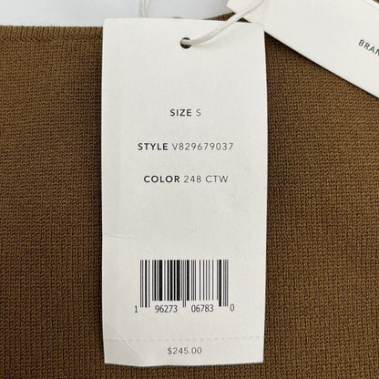 $245 Vince Women's Square Neck Viscose Tank Top - Cottonwood-Size: Small-NEW TAG